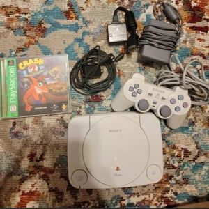 PS1 console and Crash Game